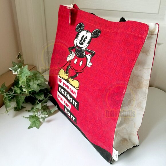 Brand NEW Disney Mickey Mouse Sketchbook Shopping Tote Bag - Picture 1 of 4
